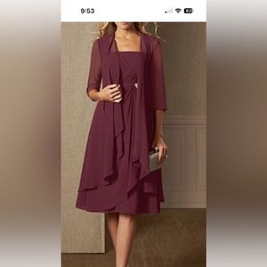 Olivia Cabernet dress